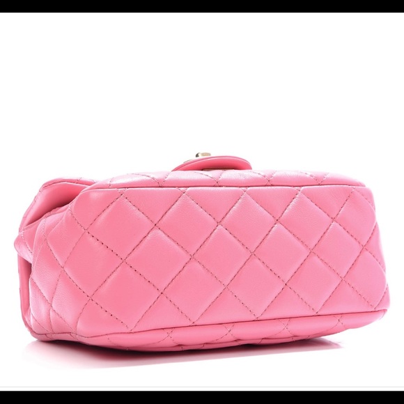 CHANEL LAMBSKIN MINI SQUARE FLAP RESIN PEARL SAMBA - Picture 3 of 5